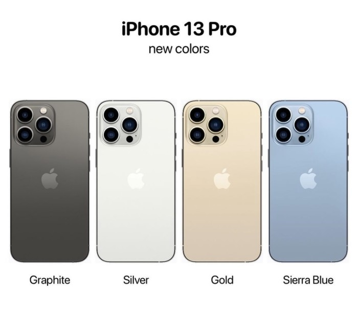 iphone 13 pro dengan berbagai warna