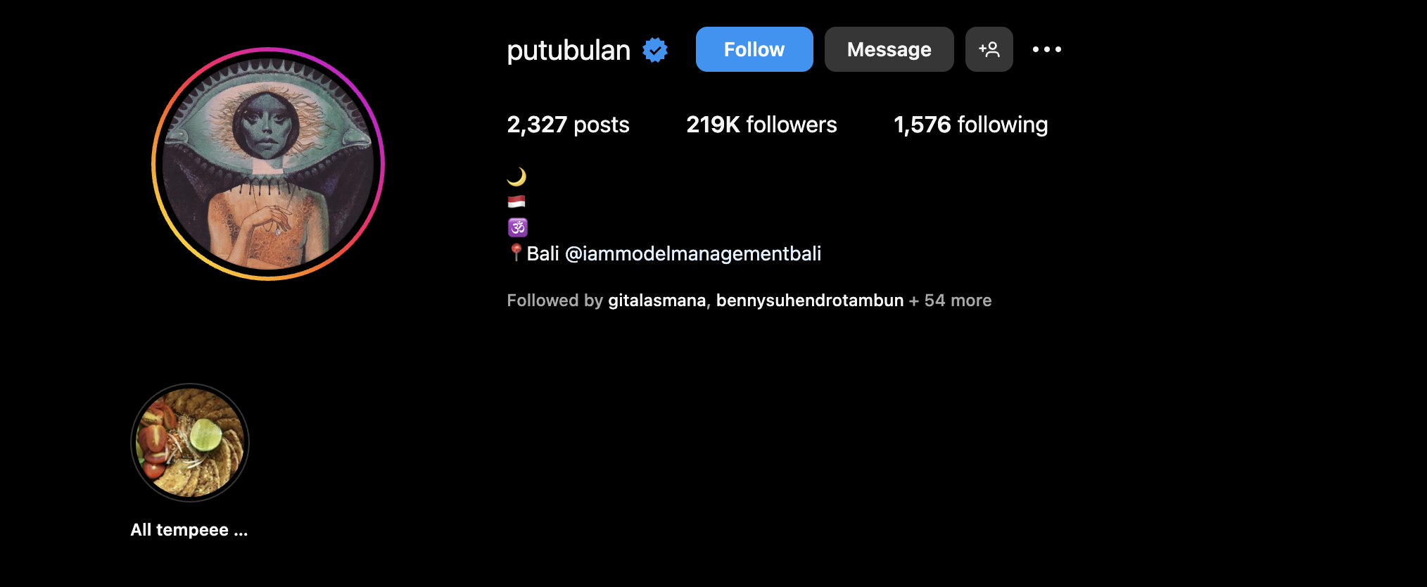 Instagram putu bulan